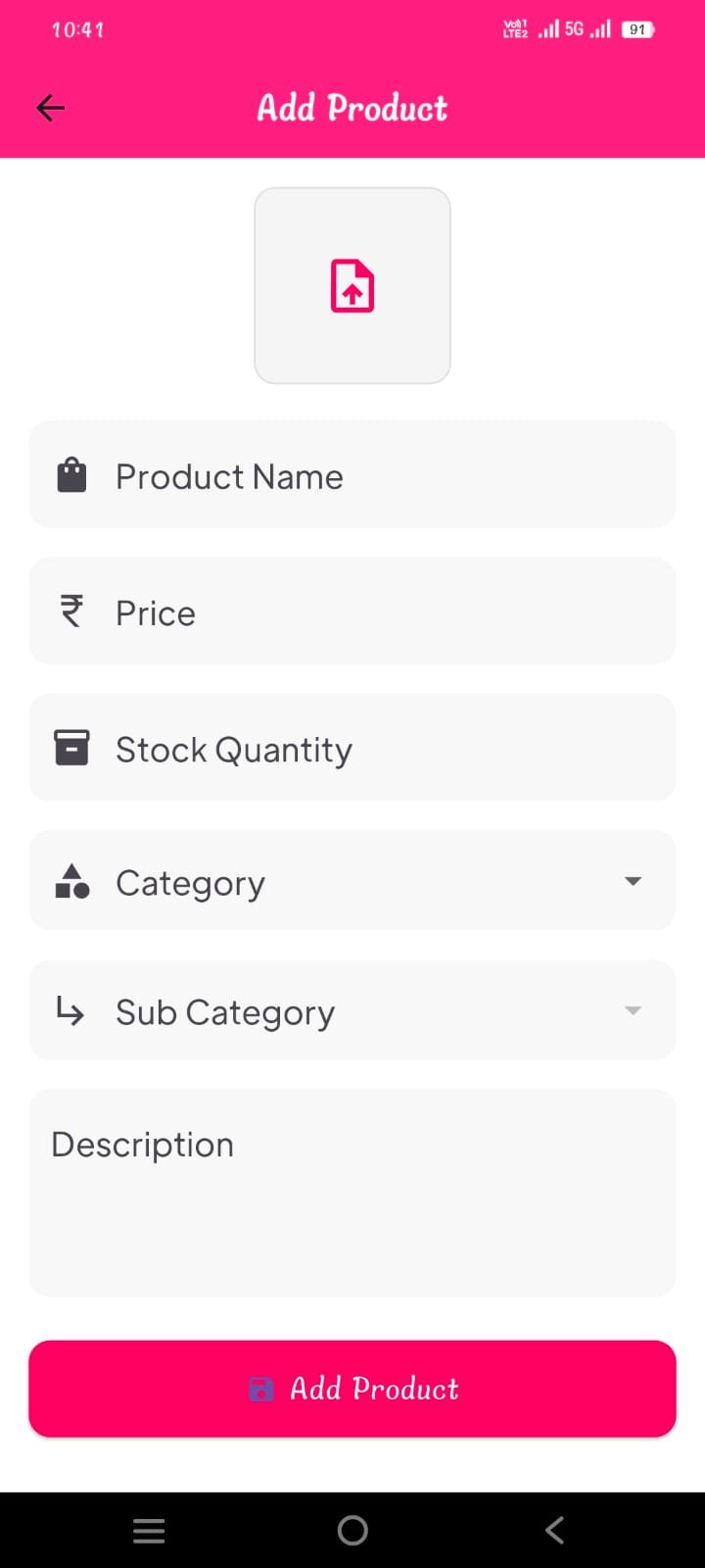Customer App Screenshot